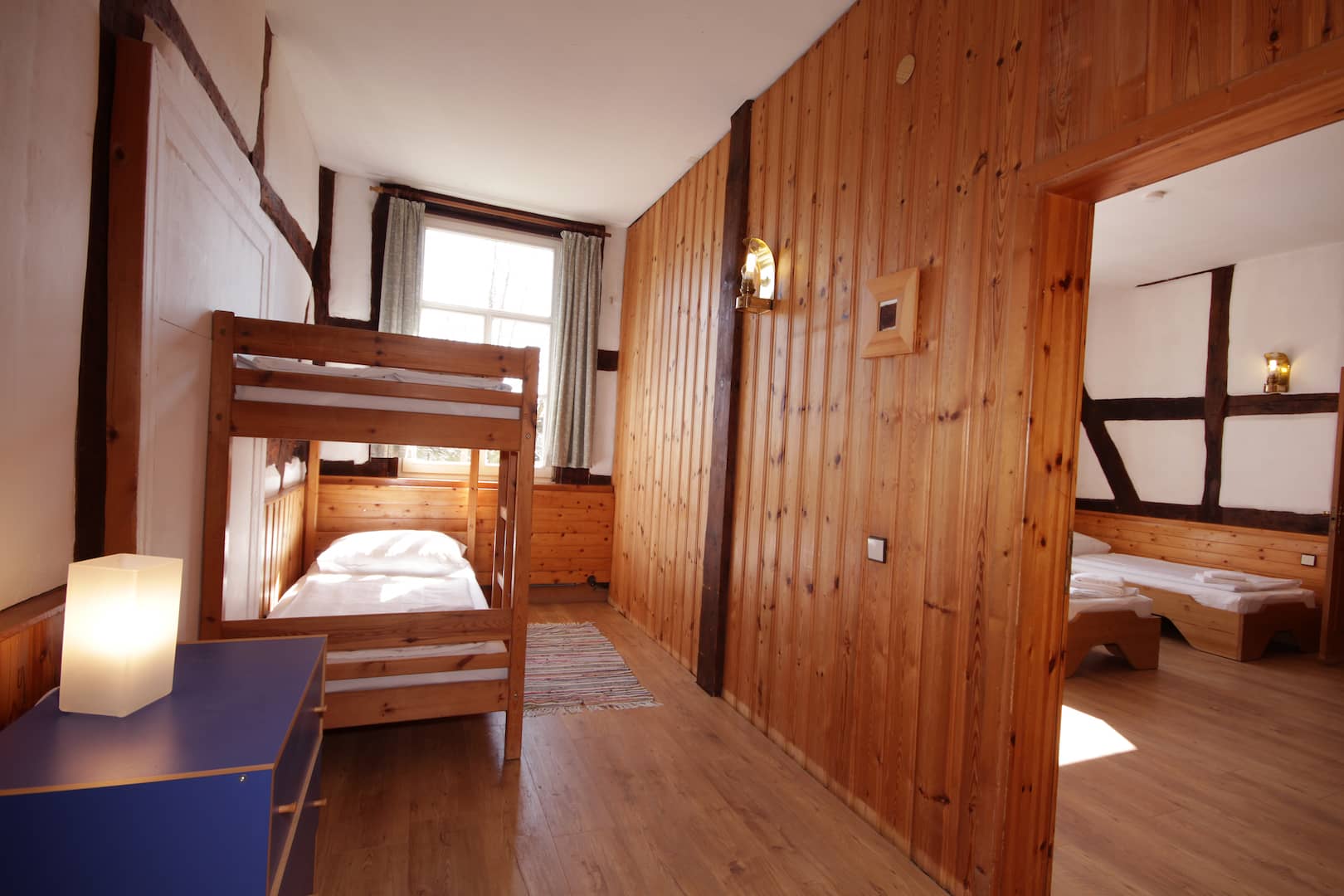 Schlafraum mit Etagenbett für 2 Personen, Durchgangszimmer, Apartment 25 - Teil der Fewo Bär